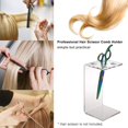 thumbnail image 2 of Professional Hair Scissor Comb Holder Salon Scissor Shear Rack Hairdressing Combs Organizer Acrylic Transparent, 2 of 4