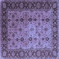 thumbnail image 1 of Ahgly Company Machine Washable Indoor Square Oriental Blue Traditional Area Rugs, 6' Square, 1 of 4