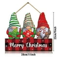 thumbnail image 3 of JingChun Christmas Winter Welcome Door Sign Decor Gnomes Winter Chrismtas Hanging Sign Christmas Wooden Signs Wall Rustic Front Door Yard Farmhouse Home Winter Harvest Decorations, 3 of 5