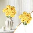 thumbnail image 2 of Real Touch Silk Flowers with Stems,For Wedding,Home Office Garden Decoration,Table Centerpieces,Floral Arrangements,Silk Carnations Flower Bouquets,Artificial Flowers Carnation Flower,Yellow,18.9", 2 of 8