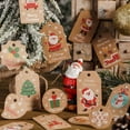 thumbnail image 2 of 50/100Pack Brown Kraft Paper Christmas Gift Tags for DIY Xmas Holiday Present Wrap Stamp and Label Package Name Card, Santa Claus Hang Tag Ornaments New Year Decor, 2 of 7