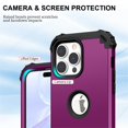 thumbnail image 6 of Allytech Phone Case for iPhone 14 Pro 6.1" 2022, Soft TPU Bumper + PC Hard Back [4 Corners] Shockproof Protection Heavy Duty Cover for iPhone 14 Pro 5G, Purple, 6 of 9