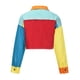 thumbnail image 4 of Pntutb Mujer Multicolor Colorblock Cropped Edge Single Breasted Simétrico Bolsillo Solapa Chaqueta Mujer Abrigo Pntutb Pntutb-6870, 4 of 8