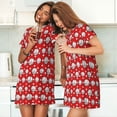 thumbnail image 4 of Kdxio Mignon Imprimé Baseball Chemise de Nuit pour Femmes Vêtements de Nuit Manches Courtes Chemise de Nuit Décontractée Imprimé Robe de Nuit Ample Confortable Pyjama, 4 of 6