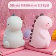 thumbnail image 2 of CAROOTU Cartoon Dinosaur LED Lamp Silicone Bedside Reading Lamp Tap to Change Light Color USB Rechargeable, 2 of 6