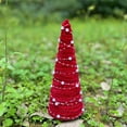 thumbnail image 4 of Set of 3 Velvet Christmas Trees Decoration Large Modern Velvet Cone Christmas Tree Figurine Decor Holiday Xmas Winter Indoor Home Tabletop Mantel Centerpiece, 4 of 9