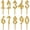 Gold, variant on 2026 New Reusable Number Birthday Candle Holder Set, Digital Number Candles for Birthday Cakes, Silver Cake Topper Decorations, Adjustable Candles Stand, Party Cakes Accessories(1Set)