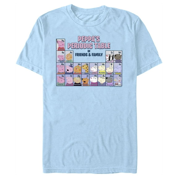 Men's Peppa Pig Periodic Table of Friends & Family  Graphic T-Shirt