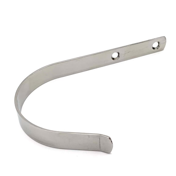 MARINE CITY Ring Buoy Bracket, 304 Stainless Steel - 7-Inch, Corrosion-Resistant, 4.85-Inch Hook, Easy Installation with 1/4 Inch Fasteners, Polished Finish, Ideal for Boats, Yachts, and Marine Use