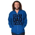 thumbnail image 4 of Cool Best Dad Ever Father's Day Men's Big & Tall Graphic Zip Up Hoodie Brisco Brands 5X, 4 of 5