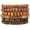brown2, variant on 3/6Pcs Set Wood Surfer Beaded Stackable Stretch Bracelet for Women Men Puka Shell Wooden Disc Bohemian Boho Natural Wood Beads Jewelry