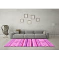 thumbnail image 3 of Ahgly Company Indoor Round Abstract Pink Modern Area Rugs, 8' Round, 3 of 4