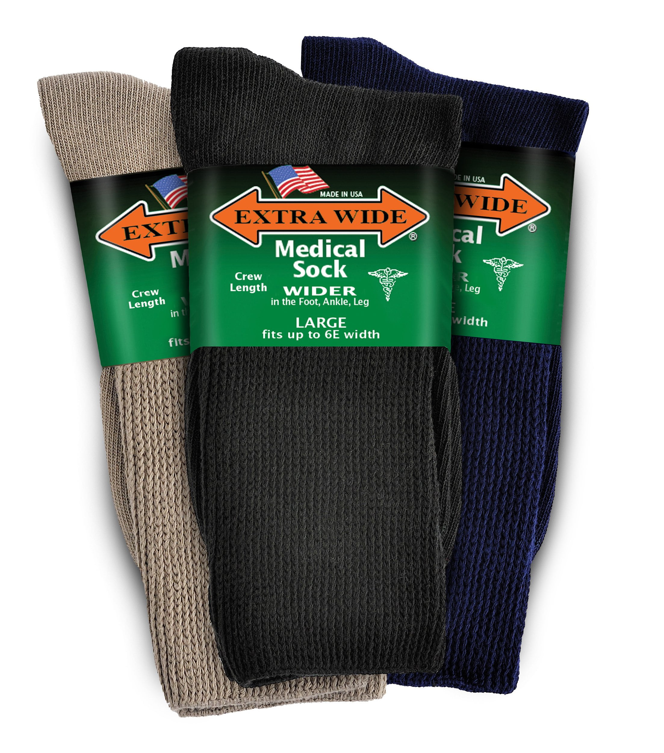 Extra Wide Sock ExtraWide Medical Crew Sock for Men (1116 (up to 6E