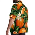 thumbnail image 3 of Tangerine Men's Hawaiian Short Sleeve Printed Button Down Poplin Casual Summer Beach Shirt, Unisex, 3 of 6