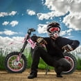 thumbnail image 3 of Seipouy 49cc 2-Stroke Upgraded Kids Dirt Bike, Gas Power Motocross, Off Road Mini Motorcycle, Children Pocket Motorbike with Front Rear Disc Brakes & Handlebar Switch, Speeds Up to 25 MPH, 3 of 5
