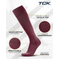thumbnail image 2 of TCK Finale Solid Color proDRI Soccer Socks (L, Maroon), 2 of 2