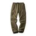 thumbnail image 2 of YueHuiYing Men's Lined Hiking Pants Outdoor Windproof Warm Cargo Pants Casual Work Ski Pants, 2 of 8