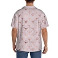 thumbnail image 7 of PAYOHTO Rose Gold Flower Shape Mens Hawaiian Casual Short-sleeved Shirt Tropical Summer Beach Button Down Shirts, 7 of 7