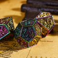 thumbnail image 3 of Cusdie 7-Die Metal DND Dice Set, Maze Design Metal Polyhedral D&D Dice Set for DND Dungeons and Dragons TTRPG Role Playing Games, 3 of 5