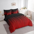 thumbnail image 3 of jejeloiu Geometric Stripes Lines 7pcs Bedding Comforter Set,Neon Red Striped Queen Bedding Sets For Men Women Reversible, 3 of 8
