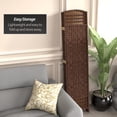 thumbnail image 5 of Red Lantern 5 1/2 ft. Tall Fiber Weave Room Divider - Dark Mocha - 5 Panel, 5 of 6