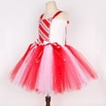 thumbnail image 5 of Vestido de tutú con bastón de caramelo para niña, disfraz de Papá Noel rojo y blanco brillante para fiesta de Navidad de Año Nuevo, 5 of 5
