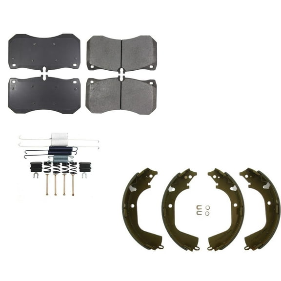 For 2009-2013 Chevrolet SILVERADO 1500 Pads & Brake Shoes Models W Rear Drum 3pc