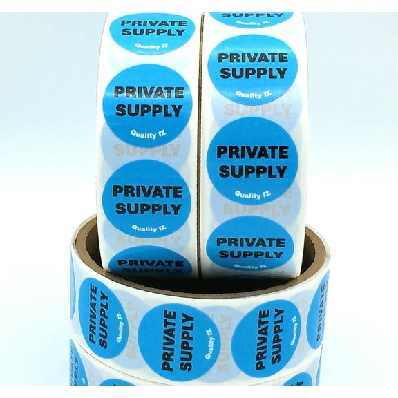 Private Supply Labels, Vaccine Labels (200, 2 Rolls of 100) (Round 1" Diameter)