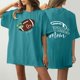thumbnail image 1 of Fiudx Ofertas Flash Del Día Solo En Línea Camiseta de Manga Corta con Estampado Casual de Doble Cara con Cuello Redondo y Hombros Caídos para Mujer, 1 of 5