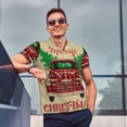 thumbnail image 3 of Kdxio Christmas Vintage Red Truck Print Men's Short Sleeve Polo Shirt,Midweight Men's Shirt, 3 of 6