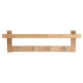 thumbnail image 3 of Gancho de almacenamiento de madera montado en la pared Perchero para porche Estante de toalla para baño Pasillo Sala de estar, 4 ganchos Eigraketly LF000049-01B, 3 of 7