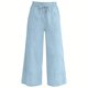 thumbnail image 5 of Pantalones Elásticos de Cintura para las Mujeres Color Sólido Vendaje Casual Pantalones Largos con Bolsillos, Pantalones de Cintura Alta Mujeres Cómodos Control Del Vientre Primavera Verano, 5 of 6