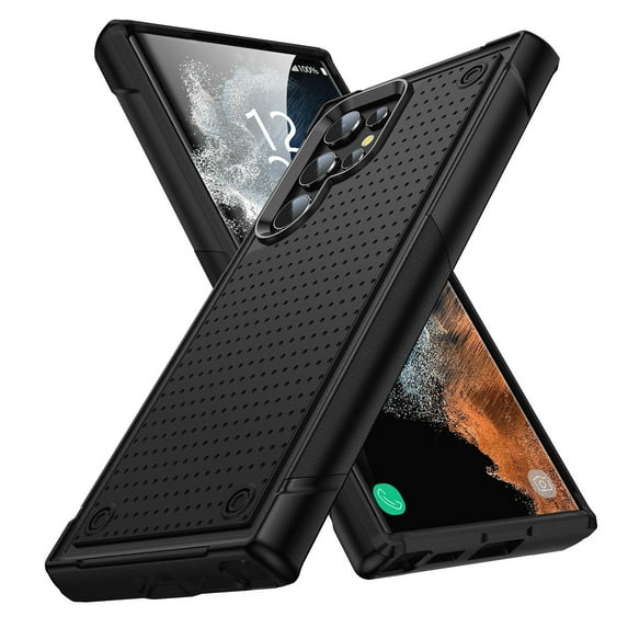 For Samsung Galaxy S22 Ultra/S22 Plus/S22 Case Cover,Shockproof Rubber PC Hybrid Shockproof Rugged Case