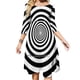 thumbnail image 1 of Unus Annus Vestido de fiesta de noche en espiral, blanco y negro, vestido sexy midi para mujer, vestido dulce de una pieza, vestido coreano Unus Annus Spiral, 1 of 6