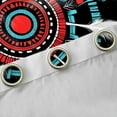 thumbnail image 4 of Manfei Boys Girls Bohemian Aztec Feather Curtains Pack of 2 (42x84 Each),Exotic Style Curtains Blackout,Black Red Teal White Bedroom Curtains,Microfiber Bedroom Decor, 4 of 6