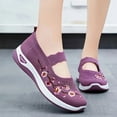 thumbnail image 5 of Willtoo Womens Orthopedic Shoes Slip on Walking Shoes Nurse Shoes Embroidered Arch Support Wide Width Work Sneakers Purple 6.5 Wide, 5 of 7