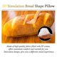 thumbnail image 3 of Almohada de Baguette de pan de simulación 3d, cojín trasero Lumbar de comida rellena de felpa, cojín suave de pan de mantequilla 3d, almohada, 3 of 4