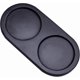 thumbnail image 1 of Black Wooden Salt and Pepper Mill Tray Acacia Wood Tray Peper Mill Holder Mills & Shakers Salt & Pepper Grinder Rest, 1 of 5