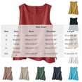 thumbnail image 3 of IUYRTFE Women Round Neck Sleeveless Tank Top with Side Slits Loose Fit Casual Summer Blouse, 3 of 7
