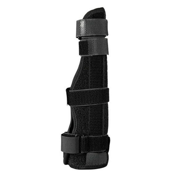 Anvazise Two Fingers Splint Durable Breathable Finger Pain Relief Adjustable Elastic Strap Finger Splint for Broken Fingers Black M