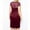 Wine Red, variant on Womens under $10 2026 ! asdoklhq Womens Plus Size Dresses, Women Plue size Solid Short Sleeve V-Neck Lace Hollow out Dress