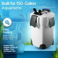 thumbnail image 2 of Aquarium Canister Filter for up to 150 Gallon Fish Tank - 525GPH, with 3 Media Trays Spray Bar External Canister Filter for Fish Tank, 2 of 9