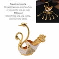 thumbnail image 4 of Swan Dinnerware Set, Golden Exquisite Design Decorative Swan Base Holder With 6 Spoons For Coffee Fruit Dessert Stirring Mixing, 4 of 8