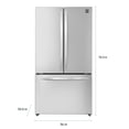 thumbnail image 3 of Kenmore French Door Refrigerator 26.6 cu ft with Bottom Freezer Drawer, Internal Water Dispenser, Ice Maker, Stainless Steel, 3 of 6