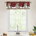 thumbnail image 2 of Fashnice Thermal Insulated Kitchen Valance Xmas Cafe Tier Christmas Short Window Curtain Christmas Half Window Drapes Slot Top Bathroom Scarf Style-H 2pc-Tier Curtain: W:42''x H:54'', 2 of 6