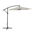 thumbnail image 3 of CorLiving Persist 9ft Tilting Cantilever Patio Umbrella with Powder Coated Steel Frame, Warm White, 3 of 7