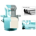 thumbnail image 3 of G-ROCKER King Throne Ergonomic Gaming Chair High Back Video Racing Chair Swivel Recliner Chair with Footrest, Adjustable Backrest, Headrest, Lumbar Support, Cupholders, Cyan White, 3 of 6