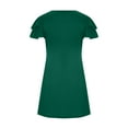 thumbnail image 5 of Dresses for Women 2025 Women'S Summer Dress Sleeveless Ruffle Sleeve Round Neck Mini Dress Solid Loose Short Flowy Dress Wedding Guest Dresses for Women Green XXL, 5 of 6