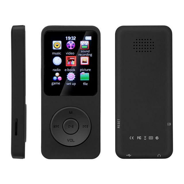 kurtrusly Lecteurs de Musique MP4 Externes Compatibles Bluetooth Enregistreur Vocal Livre Numérique Électronique de Remplacement pour Windows XP/VISTA/Windows 8 Noir 8G