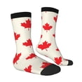 thumbnail image 2 of Goofa Happy Canada Day Printed Men's Crew Socks, Soft Durable Breathable Moisture-Wicking with Odor Control Cotton socks, 2 of 9